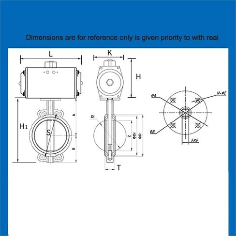 DN150 Wafer Automatic Liquid/Gas/Water/Oil Gas Pneumatic Butterfly Valve 304 Valve Plate Acid And Alkali Corrosion Resistance in Saudi Arabia