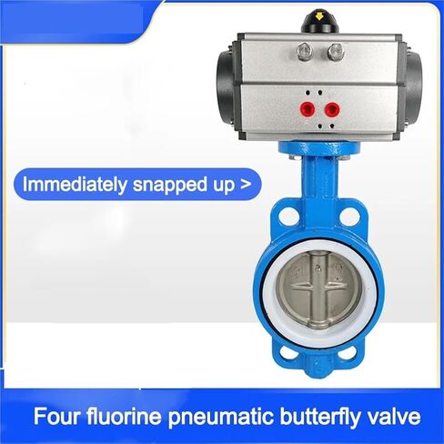 DN150 Wafer Automatic Liquid/Gas/Water/Oil Gas Pneumatic Butterfly Valve 304 Valve Plate Acid And Alkali Corrosion Resistance in Saudi Arabia