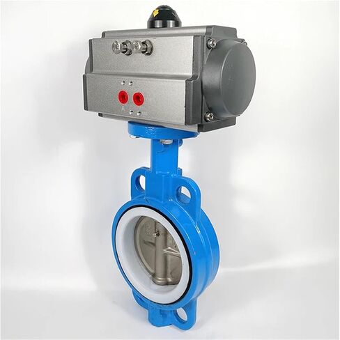 DN150 Wafer Automatic Liquid/Gas/Water/Oil Gas Pneumatic Butterfly Valve 304 Valve Plate Acid And Alkali Corrosion Resistance in Saudi Arabia