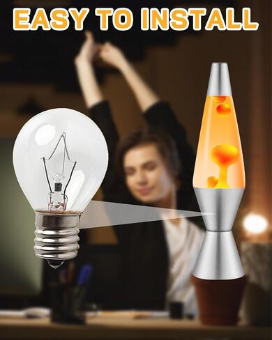 Lava Lamp Bulb 25 Watt ، S11 E17 Base 120 Volt لمبة استبدال Lava الأصلية لـ 14.5 بوصة مصابيح الحمم البركانية - أبيض دافئ - أبيض دافئ (S11-25W) in Kuwait
