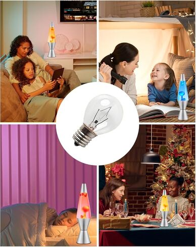 Lava Lamp Bulb 25 Watt ، S11 E17 Base 120 Volt لمبة استبدال Lava الأصلية لـ 14.5 بوصة مصابيح الحمم البركانية - أبيض دافئ - أبيض دافئ (S11-25W) in Kuwait