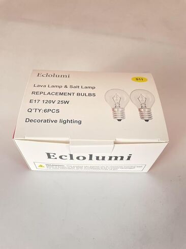 Lava Lamp Bulb 25 Watt ، S11 E17 Base 120 Volt لمبة استبدال Lava الأصلية لـ 14.5 بوصة مصابيح الحمم البركانية - أبيض دافئ - أبيض دافئ (S11-25W) in Kuwait
