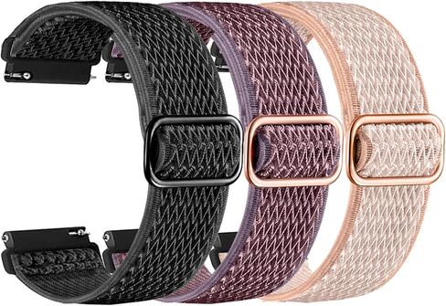 Stretch Watchband for Bark Smart Watch Bands, Elastic Nylon Watch Straps Replacement Wristband Adjustable Straps Fabric Breathable (3-PACK) in Saudi Arabia
