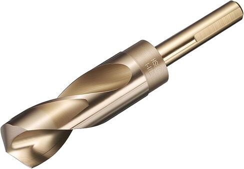uxcell 13/32" Drill Bit 1/2" Reduced Shank 3-Flat M35 5% Cobalt High-Speed Steel Twist Gold Finish 135° Bits for Hard Metal Stainless Steel,1pcs in Saudi Arabia