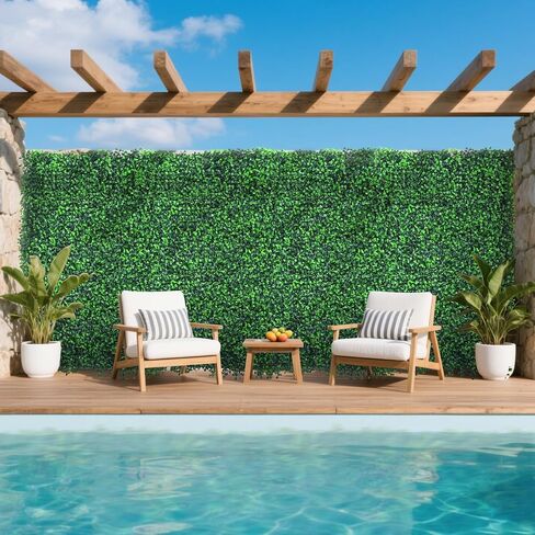 ألواح الجدران الاصطناعية ، 20'x20 '' 8pcs ألواح جدران العشب فو مع أوراق الوحش مقاوم للأشعة فوق البنفسجية ، خلفية خضراء جدار العشب الأخضر للحديقة في الهواء الطلق في الهواء الطلق ديكور الزفاف in Kuwait