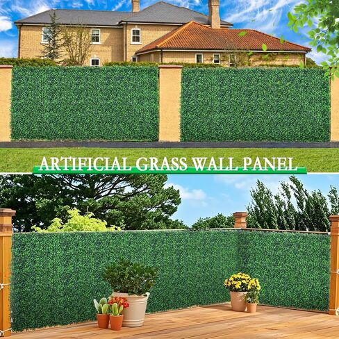 ألواح الجدران الاصطناعية ، 20'x20 '' 8pcs ألواح جدران العشب فو مع أوراق الوحش مقاوم للأشعة فوق البنفسجية ، خلفية خضراء جدار العشب الأخضر للحديقة في الهواء الطلق في الهواء الطلق ديكور الزفاف in Kuwait