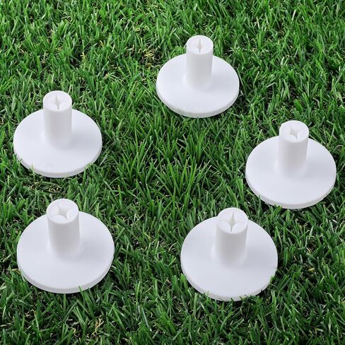 Rubber Tees for Golf Mats, 5 Pack Golf Mat Simulator Tees for Driving Range & Indoor Outdoor Practice Mat Tee Adaptor Size 1.5’’ Flight White Black Tee Holder Set for Hitting Mats in Saudi Arabia