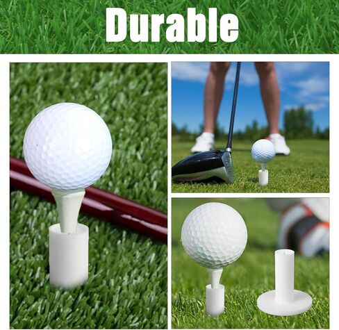 Rubber Tees for Golf Mats, 5 Pack Golf Mat Simulator Tees for Driving Range & Indoor Outdoor Practice Mat Tee Adaptor Size 1.5’’ Flight White Black Tee Holder Set for Hitting Mats in Saudi Arabia