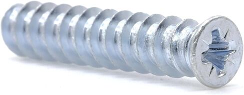 replacementscrews M6.2 × 30 مم (1/4 في × 1-3/16 بوصة) مسامير يورو - 2.2 مم الملعب (11.5 TPI) - رأس مسطح ، محرك بوزي - مسامير خشبية مطلية بالزنك (حزمة 10) in Kuwait