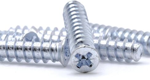 replacementscrews M6.2 × 30 مم (1/4 في × 1-3/16 بوصة) مسامير يورو - 2.2 مم الملعب (11.5 TPI) - رأس مسطح ، محرك بوزي - مسامير خشبية مطلية بالزنك (حزمة 10) in Saudi Arabia