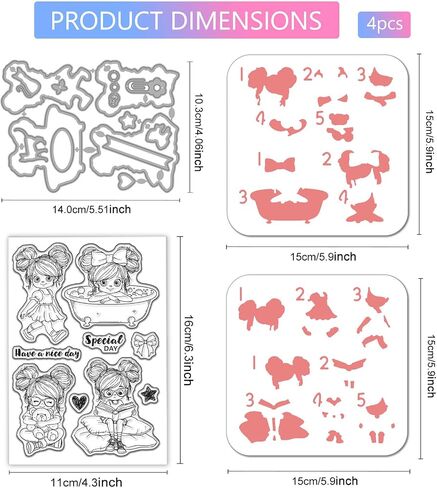 Globleleland التخرج موسم Clear Silicone Metal Women Women Back Backet Cutting Die Die Cuts Traduation Silhouette Paint Craft Stencil in Saudi Arabia