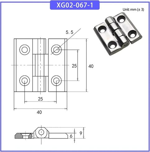 Thickened Folding Hardware Hinge 304 XG02-067-1 Stainless 1Pcs in Saudi Arabia