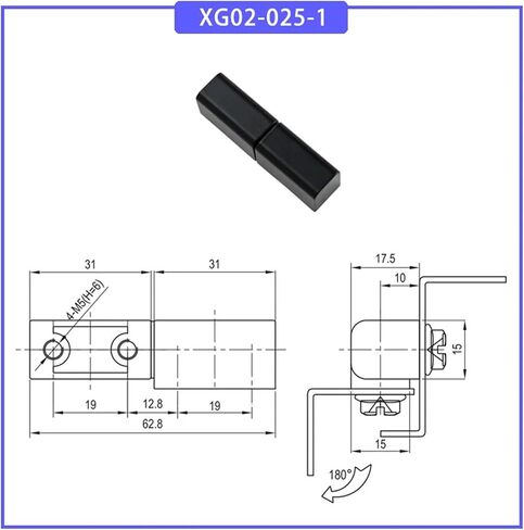 XG02-025-1 زنك سبيكة القابلة للفصل مفصلات 1pcs in Saudi Arabia