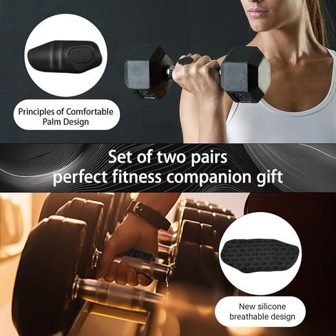 4-PCS Rypt Grip for Weight Lifting Deadlift Rows-Rubber Anti-Slip Ergonomic Lifting Gloves for Men and Women Training Palm Protectors for Gym Intensive Training and Exercise in Saudi Arabia