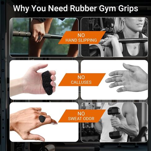4-PCS Rypt Grip for Weight Lifting Deadlift Rows-Rubber Anti-Slip Ergonomic Lifting Gloves for Men and Women Training Palm Protectors for Gym Intensive Training and Exercise in Saudi Arabia