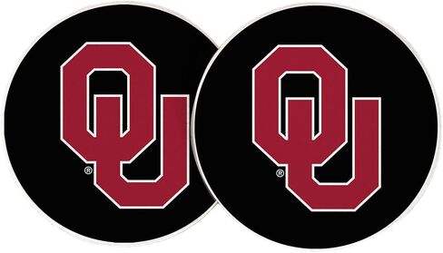 Desert Cactus The University of Oklahoma Car Accessories OU Sooners Absorbent Sandstone Cup Coasters Licensed Product Set of 2 (Design A) in Saudi Arabia