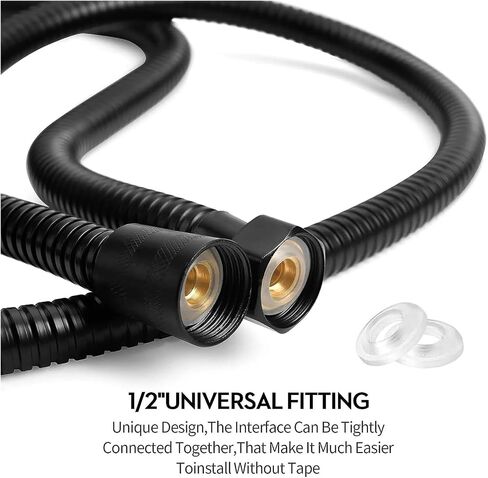 1pc G1/2 Universal Stainless Steel Flexible Shower Hose 1.5M/2M/3M(Gray,2M) in Saudi Arabia