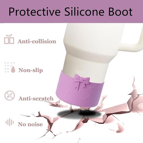 إكسسوارات الكؤوس التي تم تعيينها لـ Stanley ، بما في ذلك 1PCS Cute Bow Cover Cover Cover Caps 10mm قابلة لإعادة الاستخدام القابلة لإعادة الاستخدام ، وأكمام التمهيد السيليكون 1pcs لـ Stanley Quencher H2.0 Tumbler مع مقبض 30 و 40 أوقية ، بوني in Saudi Arabia