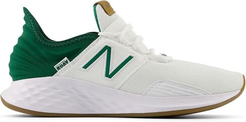 New Balance Men's Fresh Foam Roav V1 Running Shoe, White/Classic Pine/Incense, 10.5 in Saudi Arabia