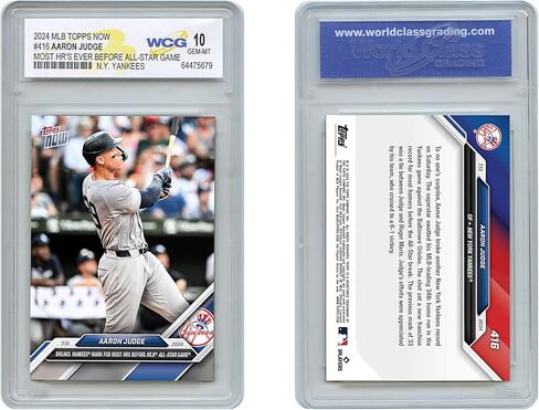 2024 Topps Now Aaron Judge Card #416 Record Breaking Yankees Most HR's Ever Before All-Star Game - GEM Mint 10 in Saudi Arabia