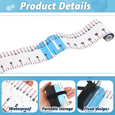 2 Pcs 47 Inch Fishing Ruler Fishing Measuring Tape Tool for Boat Waterproof Portable Roll up Folding Ruler with Bump Board for Tuna Shark Swordfish in Saudi Arabia