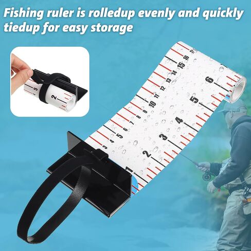 2 Pcs 47 Inch Fishing Ruler Fishing Measuring Tape Tool for Boat Waterproof Portable Roll up Folding Ruler with Bump Board for Tuna Shark Swordfish in Saudi Arabia