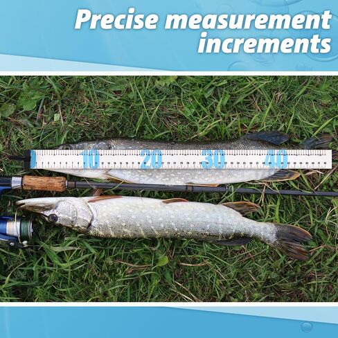 2 Pcs 47 Inch Fishing Ruler Fishing Measuring Tape Tool for Boat Waterproof Portable Roll up Folding Ruler with Bump Board for Tuna Shark Swordfish in Saudi Arabia