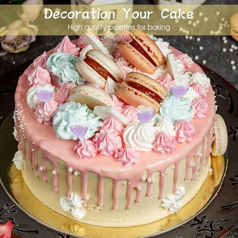 100pcs mini pistes for cupcakes ، 4 مل بلاستيك شفاف سائل سائل نقل قطار سائل الضغط على ماصة قابلة للتصرف في أنواع مصغرة لزينة الكعك من الفراولة الشوكولاتة in Saudi Arabia