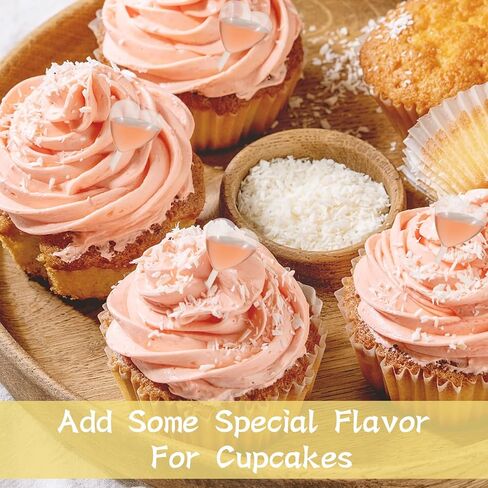 100pcs mini pistes for cupcakes ، 4 مل بلاستيك شفاف سائل سائل نقل قطار سائل الضغط على ماصة قابلة للتصرف في أنواع مصغرة لزينة الكعك من الفراولة الشوكولاتة in Saudi Arabia