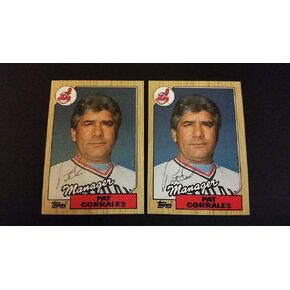 Pat Corrales Indians 1987 Topps #268 Phillies Pen Signed Auth Autograph JA15 - Autographed Baseball Cards in Kuwait