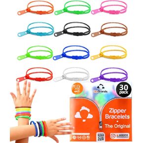 UpBrands 30 Valentine's Day Cards for Kids School & Fidget Zipper Bracelets Party Favors Toys, Bulk Valentine's Day Gifts for Kids, Classroom Exchange Gifts & Student Incentives in Kuwait