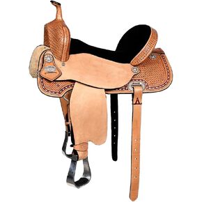 Hilason Flex Tree Western Horse Saddle في مسار برميل الجلود الأمريكي | للخيول in Kuwait
