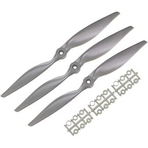 uxcell RC Propellers CW 9x4.5 Inch 2-Vane for Airplane Nylon Gray 3Pcs with Adapter Rings in Kuwait