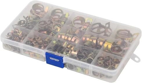 115 PCS Zinc Plated 6-22mm Spring Hose Clamps (115pcs) in Saudi Arabia