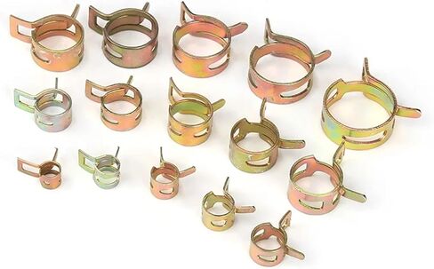 115 PCS Zinc Plated 6-22mm Spring Hose Clamps (115pcs) in Saudi Arabia