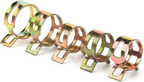 115 PCS Zinc Plated 6-22mm Spring Hose Clamps (115pcs) in Saudi Arabia