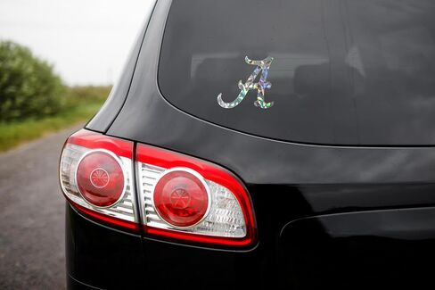 Elektroplate Officially Licensed University of Alabama Silver Reflective Decal | Premium All Weather Sticker for Car, Water Bottle, Laptop, Window, Cooler, Bumper, Toolbox, Phone | Made in The USA in Saudi Arabia