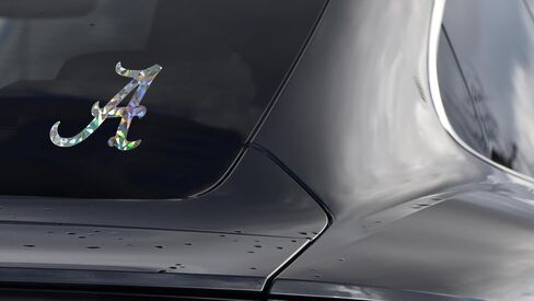 Elektroplate Officially Licensed University of Alabama Silver Reflective Decal | Premium All Weather Sticker for Car, Water Bottle, Laptop, Window, Cooler, Bumper, Toolbox, Phone | Made in The USA in Saudi Arabia