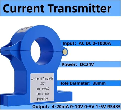محول الطاقة الحالي 0-100A 0-200A 0-500A 0-1000A إلى 4-20MA 0-10V 0-5V 1-5V RS485 25MM AC Current Sensor (INPUT DC 0-1000C_OUTPUT RS485) in Kuwait