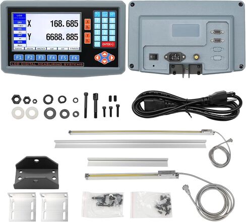 2-Axis Digital Display RPM Display Linear Scale Encoder DRO Kit 350mm+400mm for CNC Milling Machine Metal Lathe with Instruction Manual in Saudi Arabia