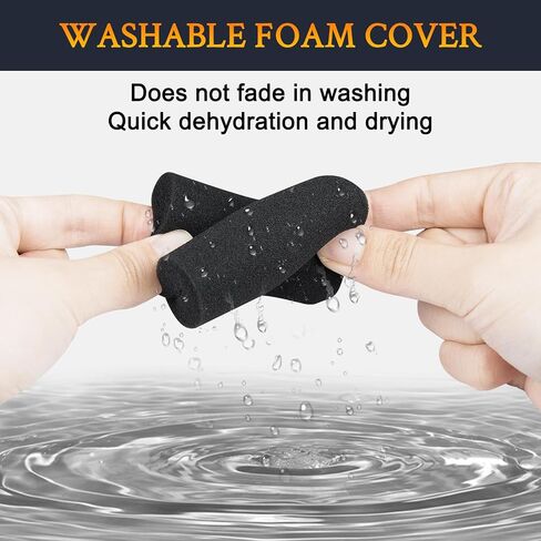 SOULWIT 2Pcs Microphones Pop Filter for Shure MV7/MV7X, Protective Mic Cover Windscreen Foam - Black in Saudi Arabia