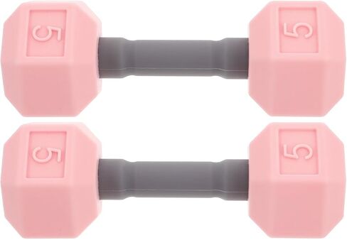 Totority Mini Dumbbells for Kids 2pcs Silicone Hand Weights, Pink Toddler Exercise Toys, Home Gym Equipment, 4.52 * 1.69 * 1.49inch, for Children, Kindergarten Sports in Saudi Arabia