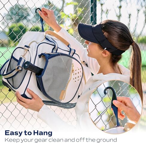 Net & Style Pickleball Bag - حقائب المخلل للنساء - أنيقة ، متينة ، تشطيب متميز ، تشمل خطاف السياج والجيوب الإضافية - حقيبة كرة نسائية كبيرة أنيقة للسيدات in Saudi Arabia