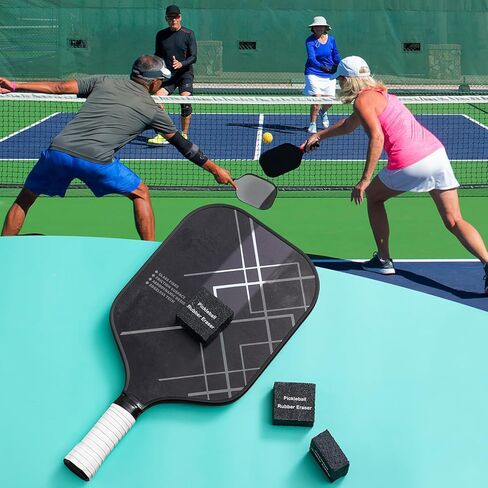ممحاة Pickleball Paddle مع حرية الزائدة ، أفضل منظف مضرب كرة ألياف الكربون ، شريط مطاطي سريع وسهل لإزالة بقايا الكرة والأوساخ والخدوش الطفيفة والخدوش (3pcs) in Kuwait