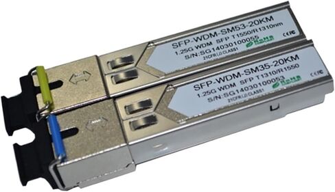 ! الألياف البصرية 1.25G 1310NM/1550NM 20km LC/SC DOM WDM SFP Transceiver in Saudi Arabia