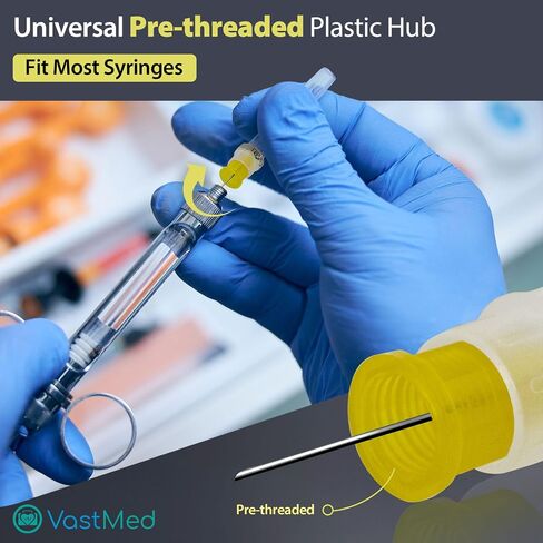 300 PCs Dental Grade Plastic Hub Needles 30G X-Short by VASTMED | Disposable Dental Needles Self-Threading Tri-Bevel Point Needles in Kuwait