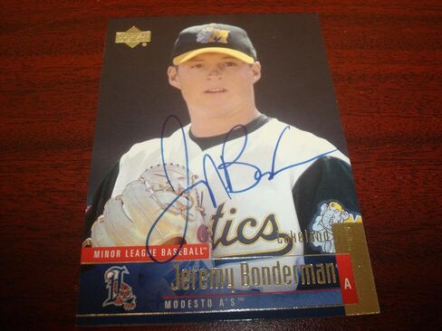 Jeremy Bonderman 2002 Upper Deck Modesto A's Tigers وقعت بطاقات البيسبول الموقعة الأصلية MLB MLB in Saudi Arabia