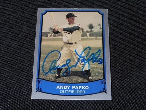 Brooklyn Dodgers Andy Pafko (d.13) Signed 1989 Pacific Autograph Card #123 M14 - MLB Autographed Baseball Cards in Saudi Arabia