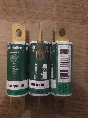 Littelfuse JTD-100ID 600 VAC ، FUSE ، لاستخدام W/جميع الأغراض العامة cirucits ، مع إشارة W/Trip ، 300 VDC ، 100 أمبير ، W/O التنبيه ، نوع تأخير الوقت ، الحد الحالي ، تصميم العناصر المزدوجة in Saudi Arabia