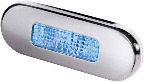 Hella Marine 18717852 Surface Mount مستطيل LED مصباح مجاملة - LED الأزرق - مدي الفولاذ المقاوم للصدأ in Saudi Arabia
